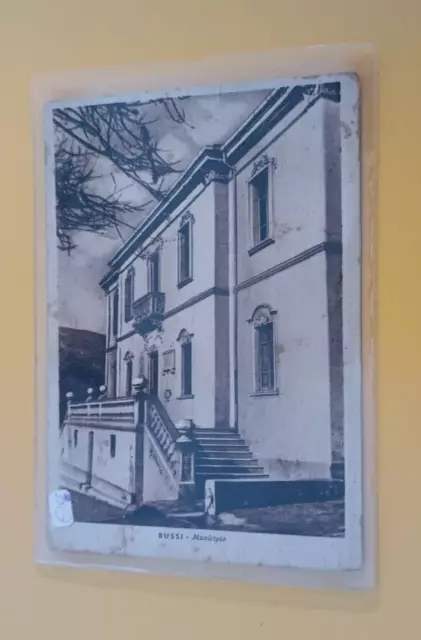 Cartolina Antica Bussi Municipio  Viagg  Franc