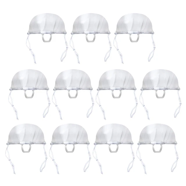 10X Safety Transparent Open Face Shield Anti-Saliva Face Mouth Visor Protection