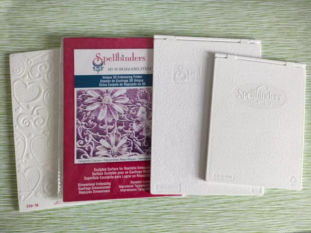 Spellbinders Embossing Folders x 4 - See Pictures For Size & Designs