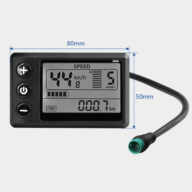 Écran LCD Pour Vélo électrique – Compatible Contrôleur UART26832, Universel, Noir