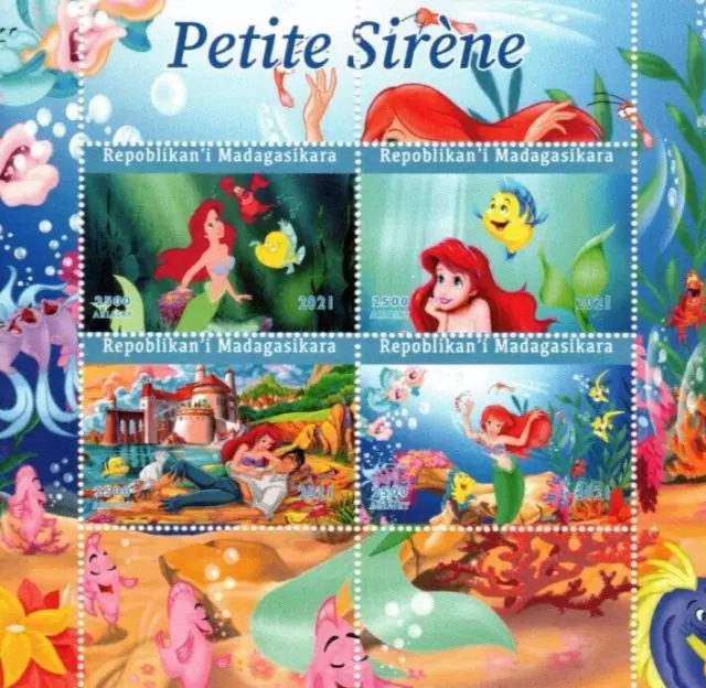 Little Mermaid Film Walt Disney Stamp Sheetlet (Nl203)