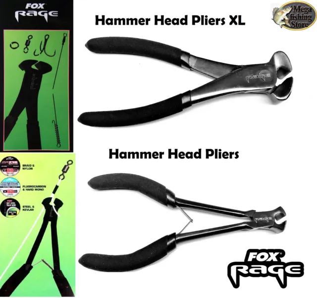 Fox Rage Hammer Head Pliers ( XL ) Seitenschneider Zange Raubfisch Angelzange.
