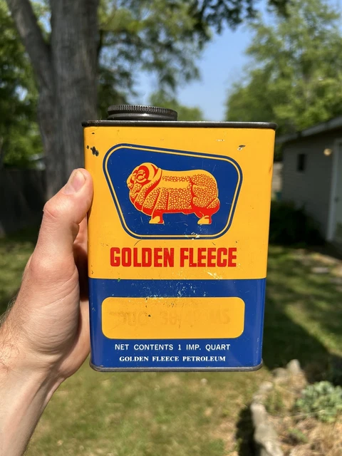 Vintage Golden Fleece Motor Oil 1 Imperial Quart Oil Can