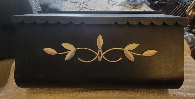 Vintage Metal Wall Mounted Mailbox Flip Top Mail Slot 16½" W x 4½" D x 9¾" H