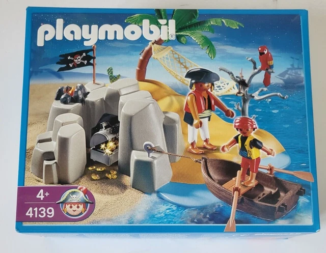 Playmobil 3861 - L'île Au Pirate Naufragé - Set Complet 100% - Occasion Très Bon état