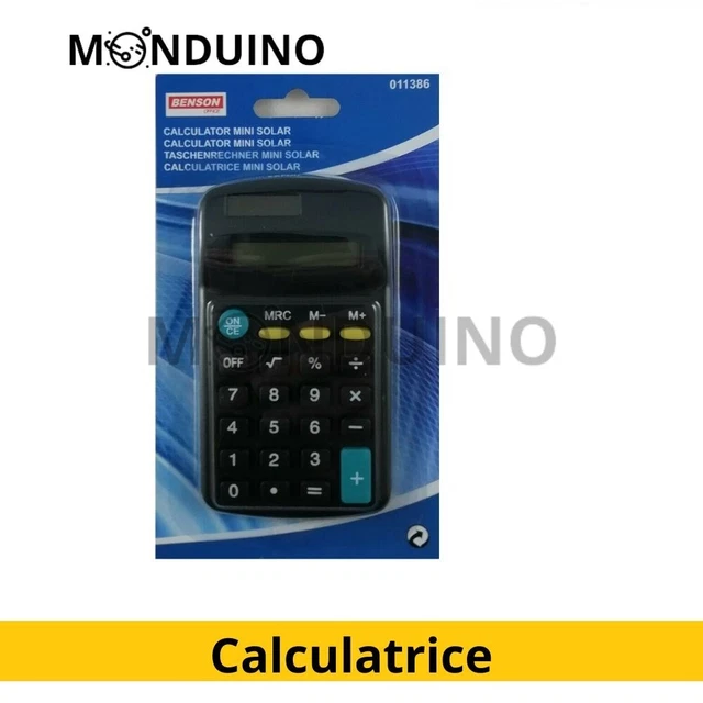 Mini Calculatrice Électrique Portable Bleue Pour École Primaire Et Bureau 50 X 45 X 8 Mm[W755