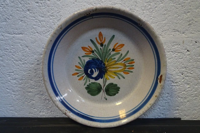 belle assiette creuse ancienne -origine Charente-XIX éme-