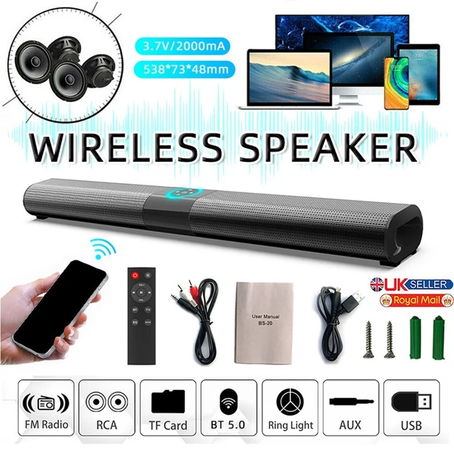 BLUETOOTH WIRELESS TV Soundbar Speaker Home Theater Sound Bar HiFi