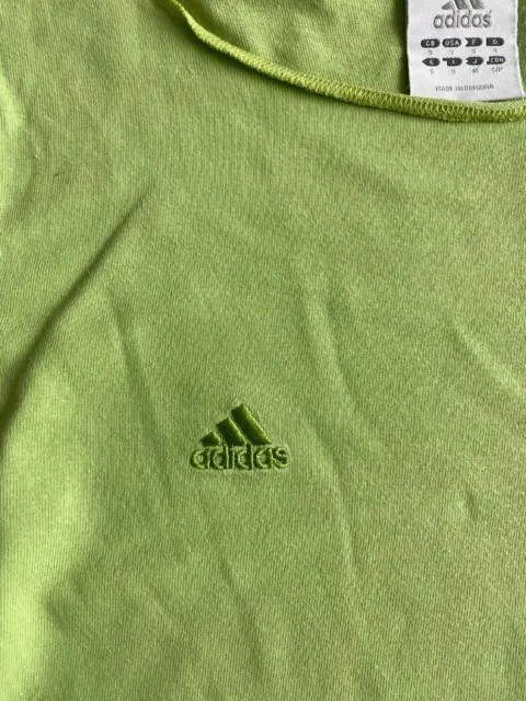 Adidas +T Shirt+Verde+Tg S+ Manica Lunga+Original 100%+Vintage+Street Wear 4
