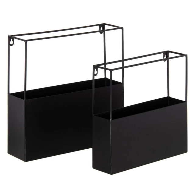 Regal 35,5 x 10 x 35,5 cm Schwarz Metall
