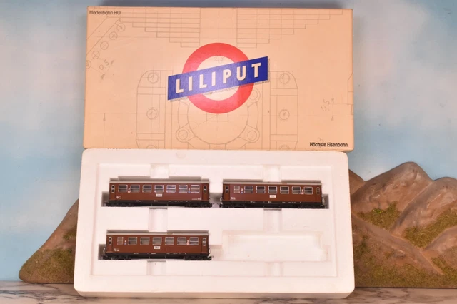 Lot De 4 Voitures Liliput 743 – B4ipho/s Et BD4ipho/s – Échelle H0e – ÖBB