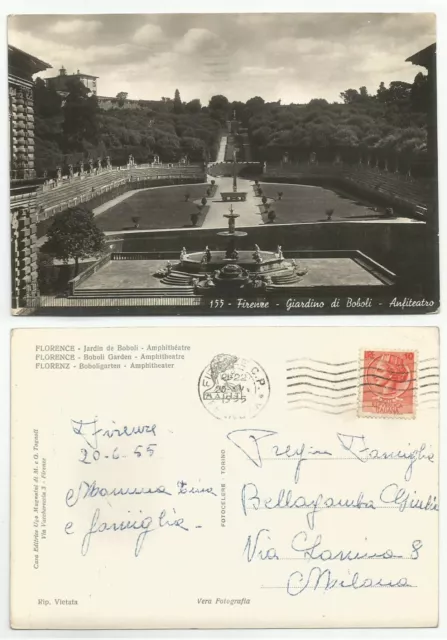 FIRENZE (165) - FIRENZE Giardino di Boboli. Anfiteatro - FG/Vg 1955