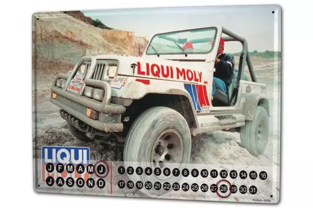 Dauer Wand Kalender Oldtimer Auto Liqui Moly Geländewagen Metall Magnet