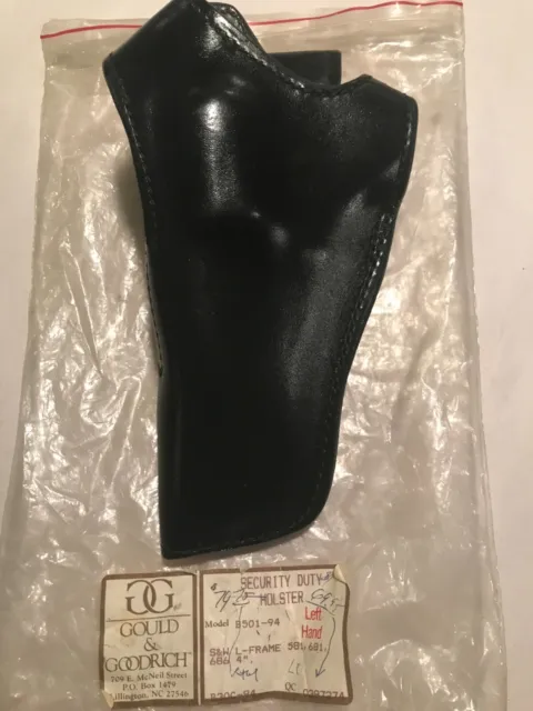 Gould and Goodrich Duty Holster Model B501 LH Security for S&W 4" L Frame