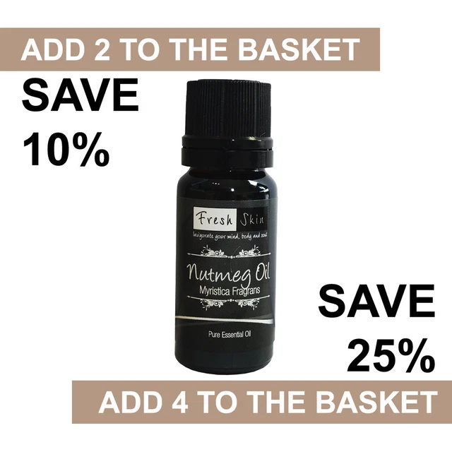 Nutmeg Essential Oil 10ml - 100% Pure & Natural Essential Oils - Aromatherapy