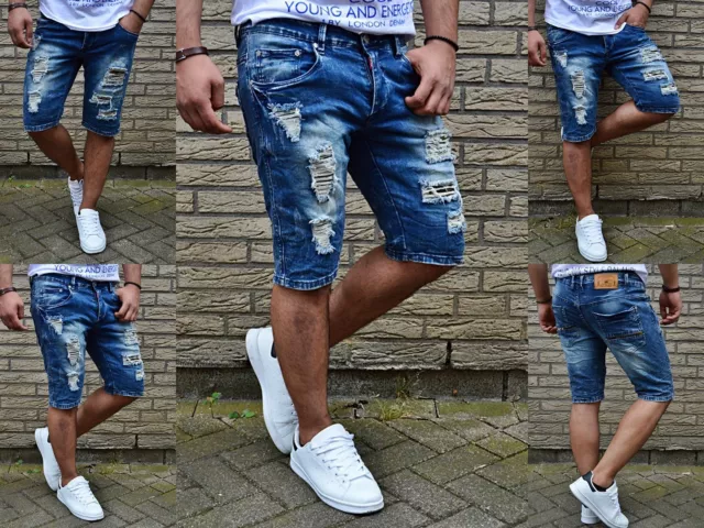 Jeans Young Wild Fashion Pantaloncini Pietra Lavati Moda Distrutta Pantaloni Corti