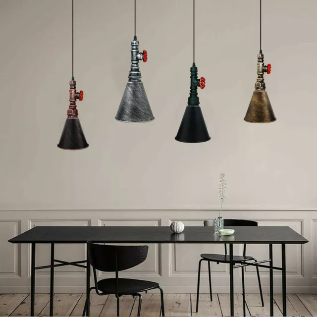 Tuyau métallique industriel rétro vintage pendentif plafonniers lampes suspendues loft