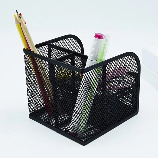 ZJCHAO Porte-stylo En Fer Rose Doré, Organiseur De Bureau Pour Stylos