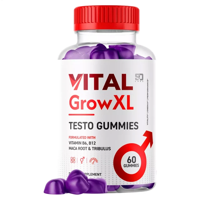 S.O Labs Vital Grow XL Gummies For Men, Advanced Testo Supplement, 120 Gummies - Foto 3