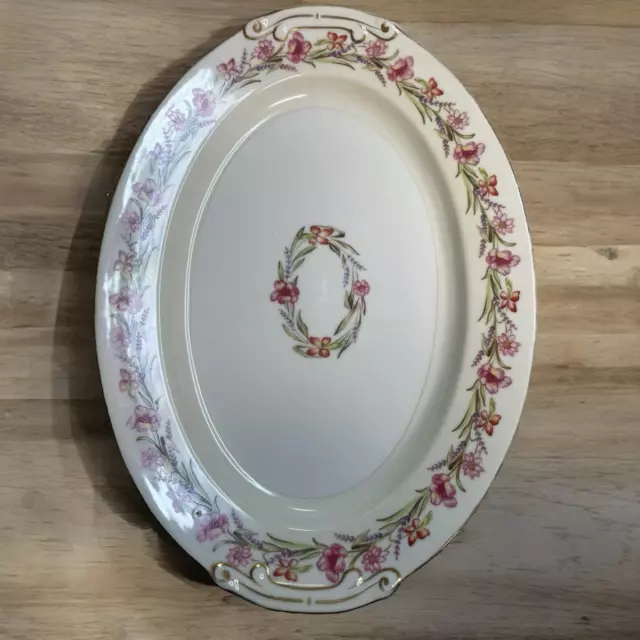 Vintage Aladdin Garland Fine China Platter Serving/  Tray Made in Occupied Japan