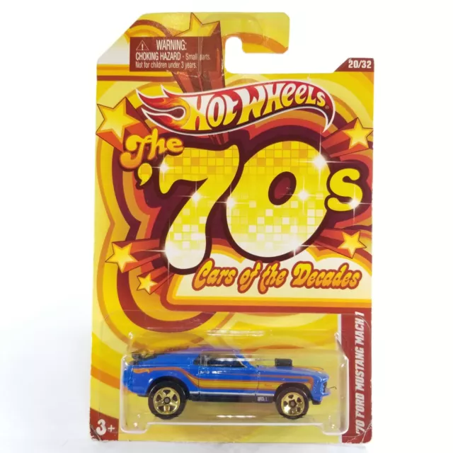 HOT WHEELS '70 Ford Mustang Mach 1 Blue 2012 Cars of The Decades '70s ...