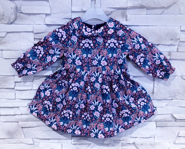 Robe Fleurie Liberty BOUT'CHOU - Jaune Taille 3 Mois Fille - Été | Occasion Très Bon état