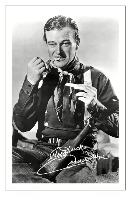 JOHN WAYNE Signed Autograph PHOTO Fan Gift Signature Print STAGECOACH