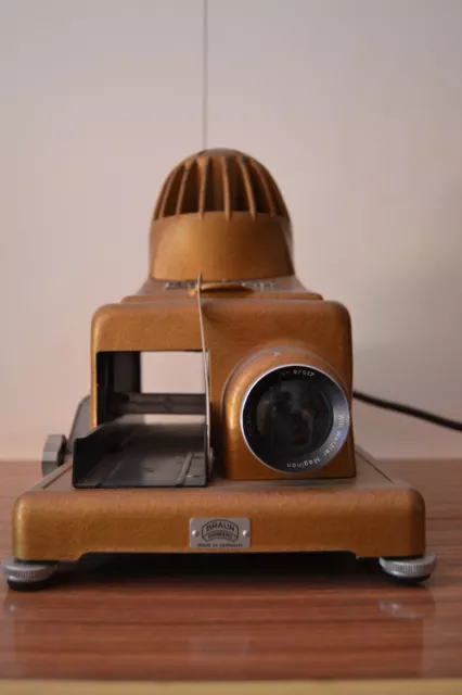 Antiguo Proyector de diapositivas Paximat + ventilador + 4 carretes