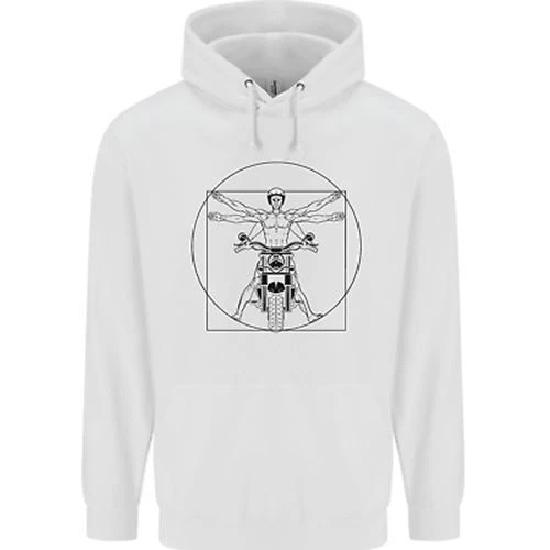 Vitruvian Biker Motorcycle Motorbike Childrens Kids Hoodie