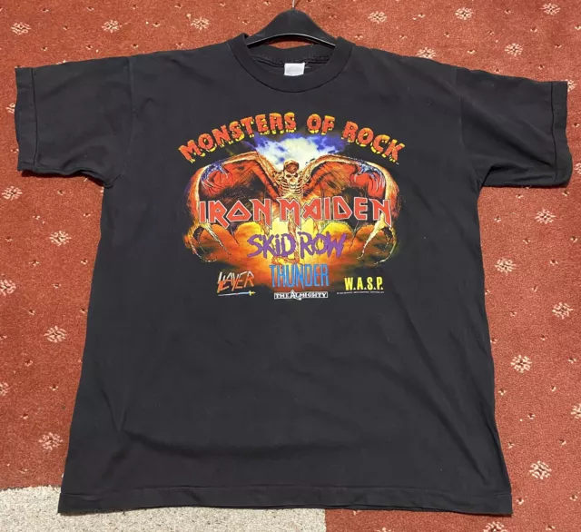 Monsters Of Rock T Shirt 1992 Iron Maiden Donington Park XL