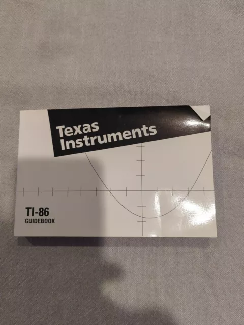 Texas Instruments TI-86 Guidebook for Graphing Calculator 1995