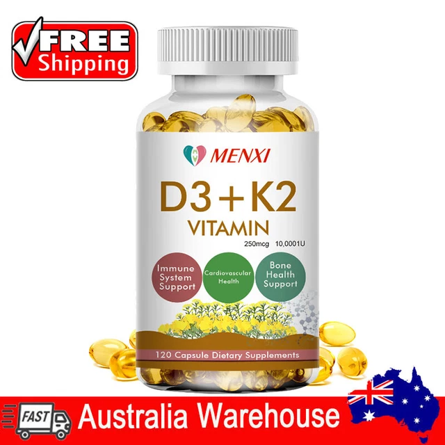 Vitamin D3 10000IU and K2 MK-7 250mcg - 120 Tablets - Immune System Support