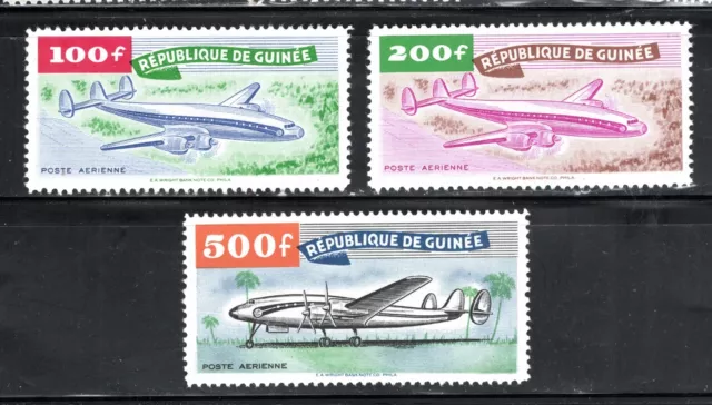 Guinea Stamp Scott #C14-C16, Air Mail, Set of 3, MLH, SCV$12.10