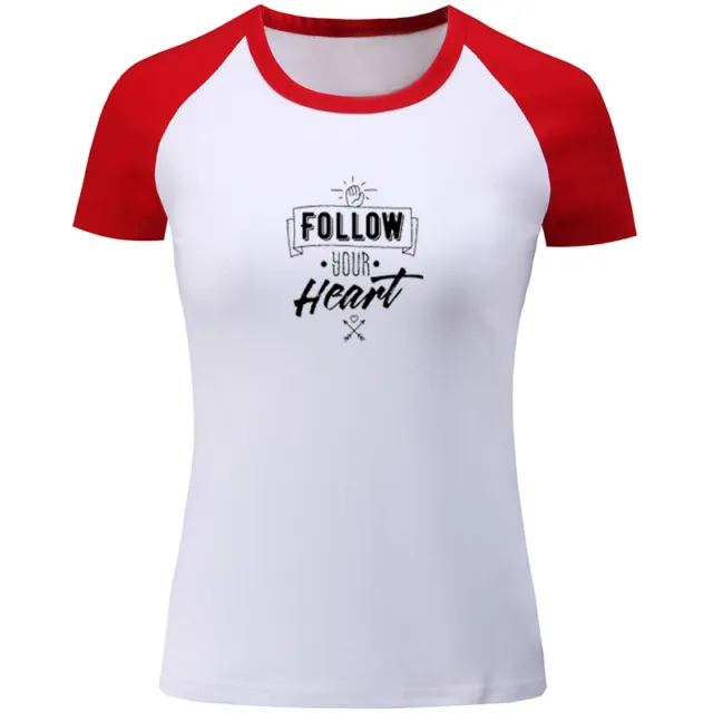 T-shirt da uomo donna Follow Your Heart stampa slogan ispirata