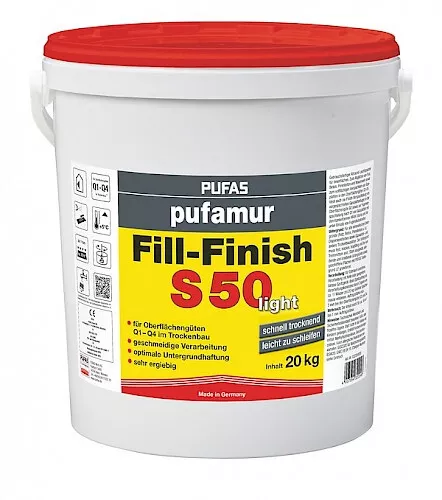 (2,23€/kg) Pufas pufamur Fill-Finish S50 light 20kg