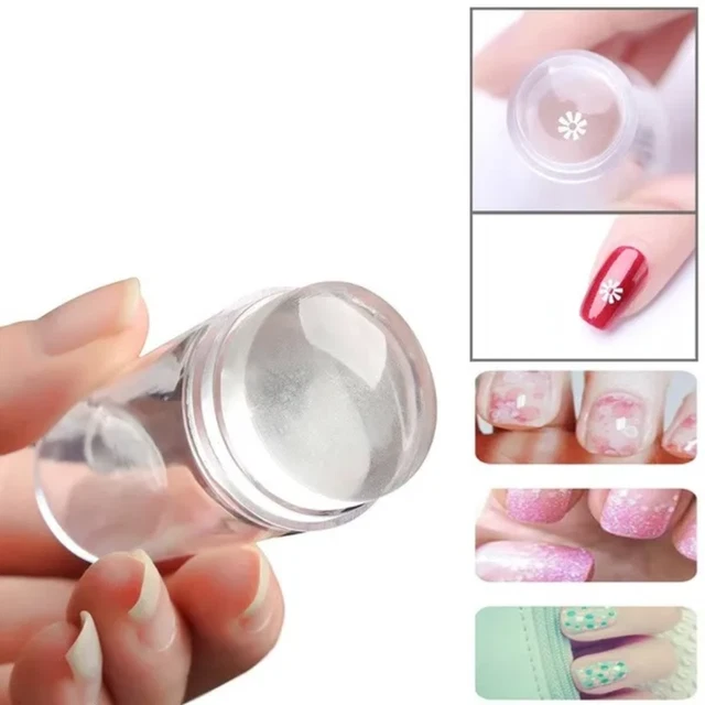 1 set lucidatura unghie fai da te timbro Kismis timbro unghie raschietto set silicone