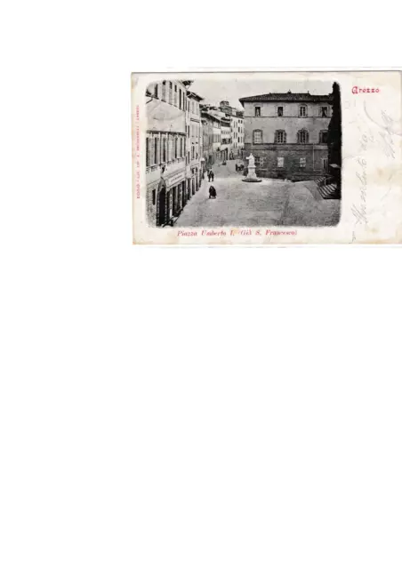 Arezzo Toscana Piazza Umberto I Viaggiata 1902