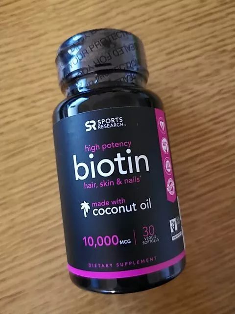 Sportforschung Biotin mit Bio-Kokosöl 10.000 mcg 120 VSoftgels