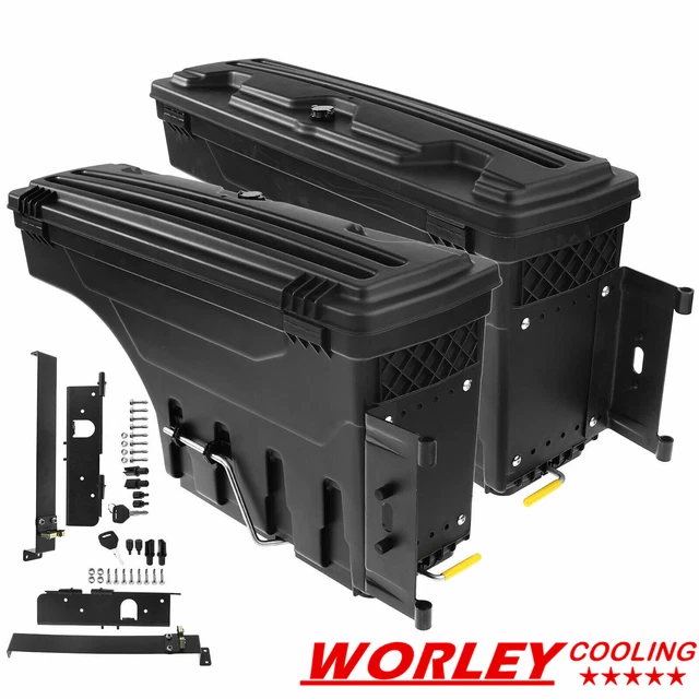 LEFT + RIGHT Truck Bed Storage Tool Boxes For Chevrolet Silverado 1500