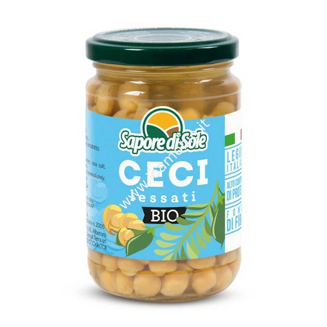 Ceci Lessati al Naturale Biologici 300g - Legumi Pronti da Servire
