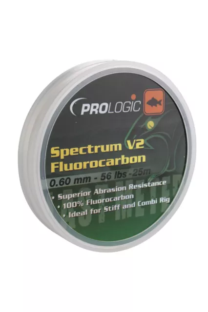 Pro Logic Spectrum V2 Fluorocarbon Fishing Line Hook Length Carp Barbel Coarse