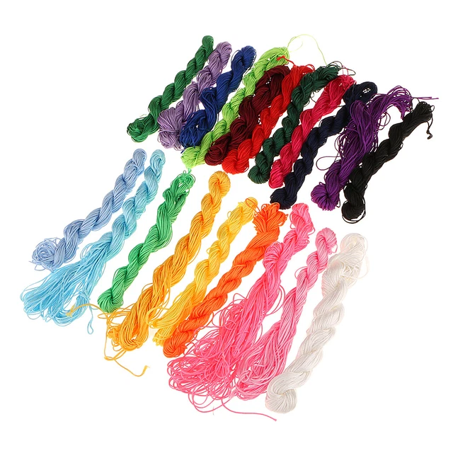 20 pcs 28 Meter x1 mm Satin Schnur Flechtkordel Makramee Garn Basteln