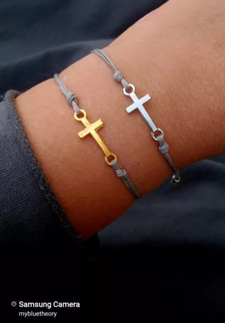 Cross bracelet men women Religious jewelry Christian gift Faith Prayer Communion