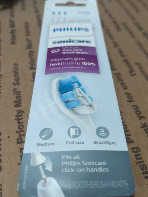 NUEVOS cabezales de cepillo para cuidado óptimo de las encías Philips Sonicare G2 HX9033/65 (3 piezas)