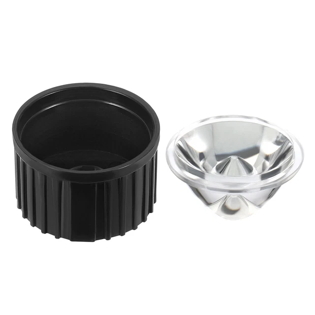 8 Set 20mm 5 Degree Acrylic Optical LED Lens with Black Holder for LED Light