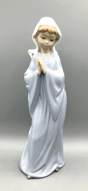 Lladro Nao Figurine Girl Praying Daisa 1980  10.5"H Made In Spain