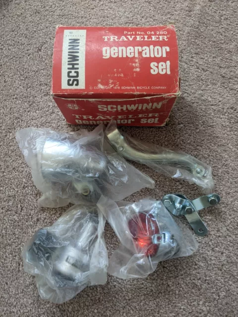 Nos Vintage Schwinn Approved 04 280 Traveller Bicycle Generator Light Set