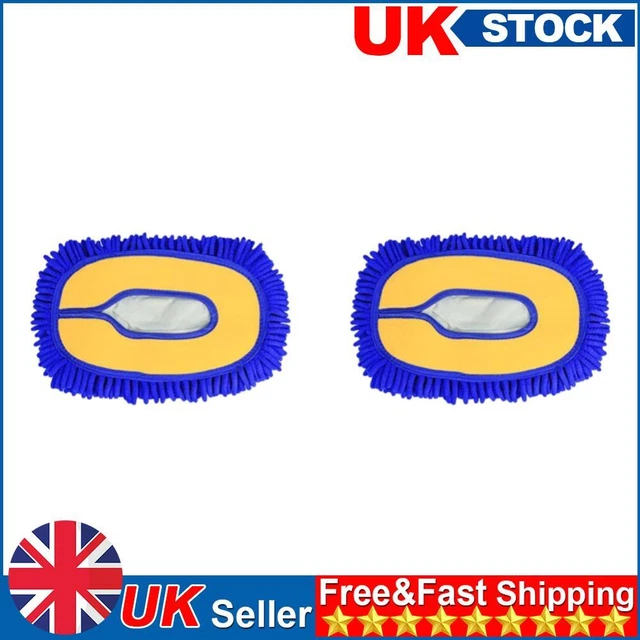 Car Detailing Brush Chenille Car Mop Head Wipe Mop Auto Accessory (Blue)