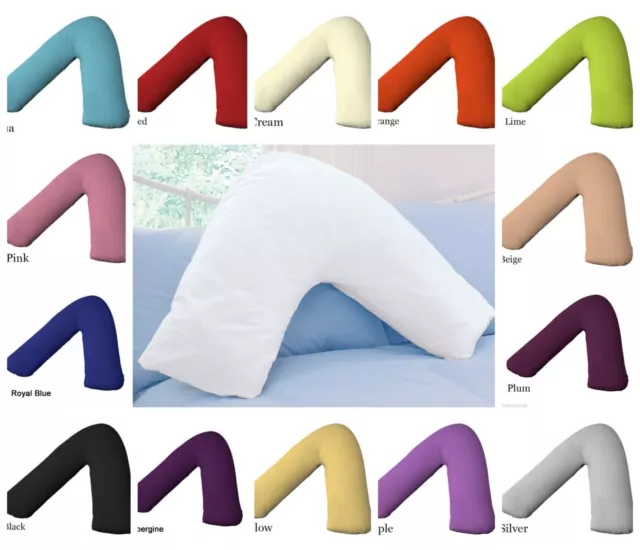 V Shaped Pillow Case Cover - Pregnancy Maternity Orthopaedic Support Nursing