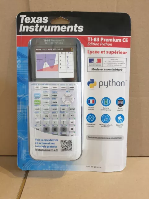 Calculatrice Scientifique Texas Instruments TI-83 Premium CE Edition Python NEUF